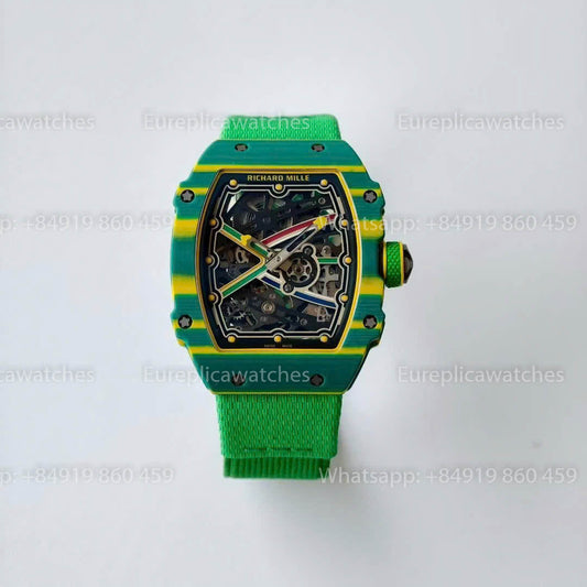 Replica Richard Mille RM67?02 Wayde van Niekerk VAF Factory miglior versione 1:1 carbonio NTPT verde