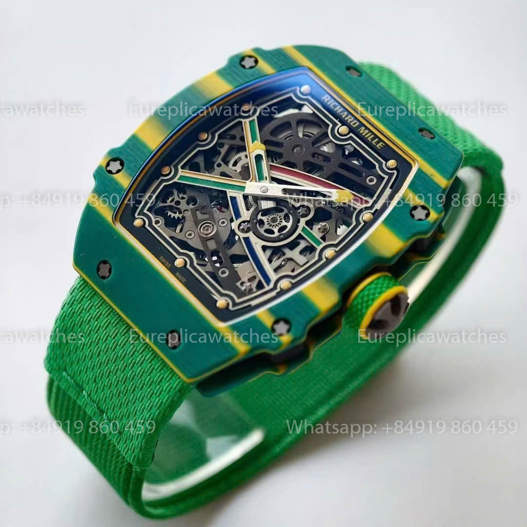 Replica Richard Mille RM67-02 Wayde van Niekerk VAF Factory miglior versione 1:1 carbonio NTPT verde