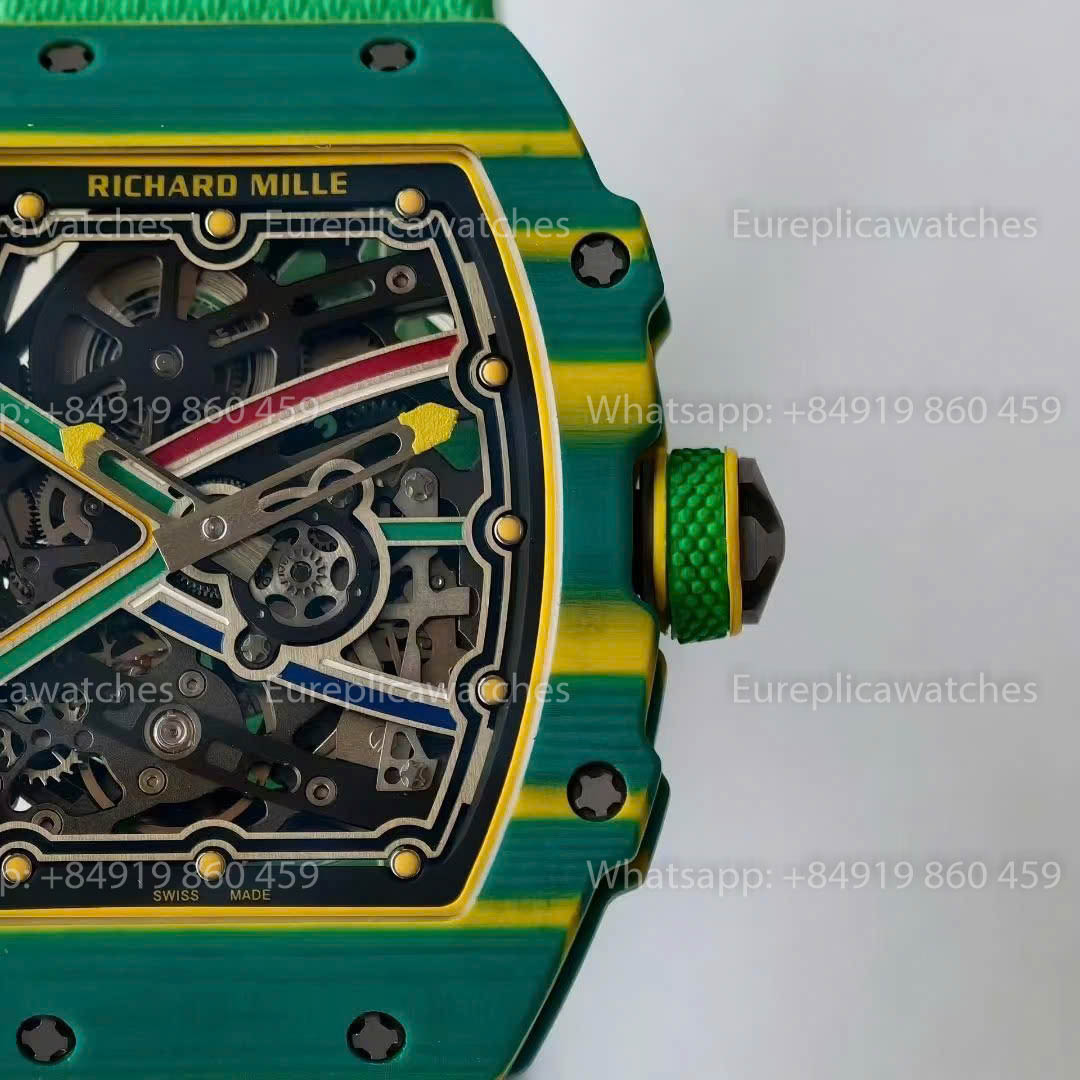 Replica Richard Mille RM67?02 Wayde van Niekerk VAF Factory miglior versione 1:1 carbonio NTPT verde